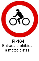 entrada prohibida a motocicletas
